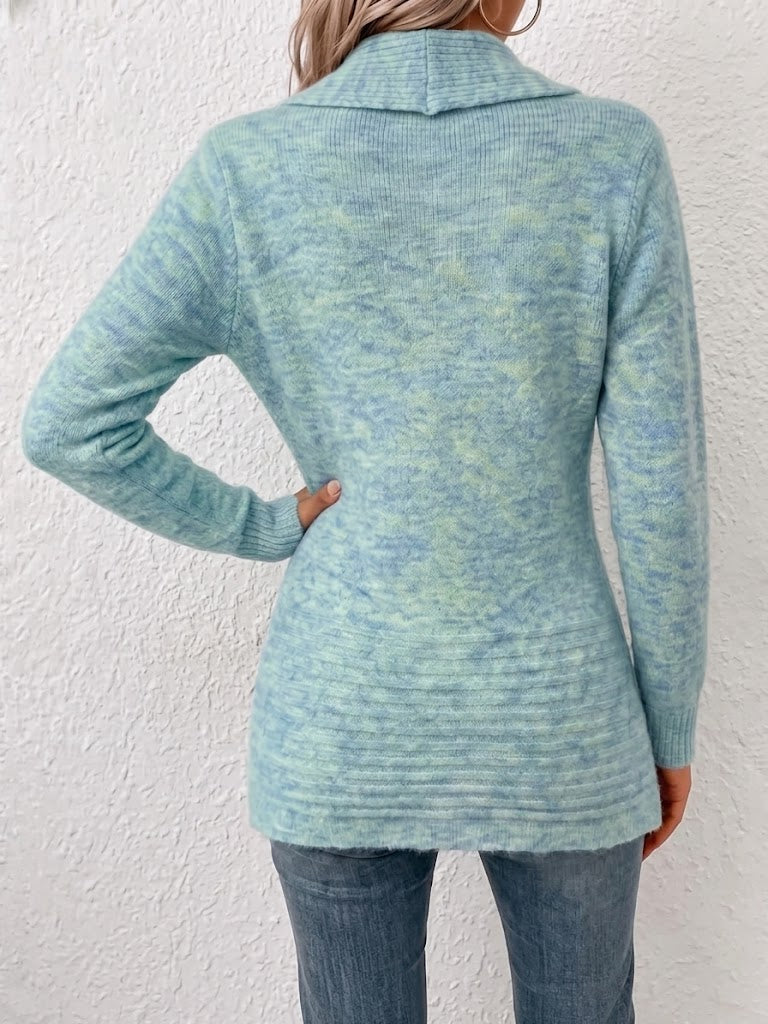 Casual Double-breasted Mid-length Cardigan With A Relaxed, Versatile Style.