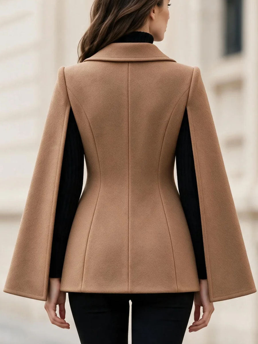 Women's Tailored Double-breasted Cape Blazer