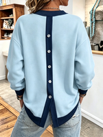 Chic And Cozy Contrast Color Block Sweatshirt