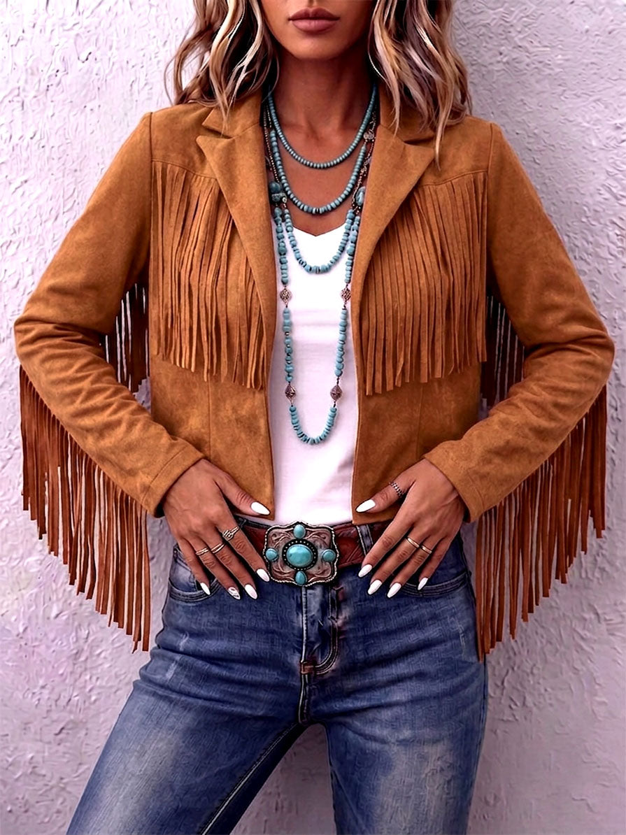 Boho-chic Fringe Western Jacket