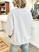 Cozy Blue Striped Shirt-panel Sweatshirt (faux-layered Look)