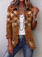 Bohemian-style Siamese Cat Ruffle Jacket
