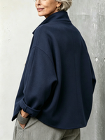 Casual Asymmetrical Wool Blend Jacket