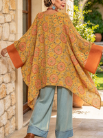 Bohemian Relaxed Flowy Daisy Print Loose Top