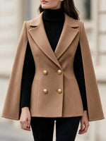 Women's Tailored Double-breasted Cape Blazer