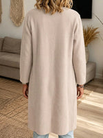 Cozy Open-Front Wool-Blend Longline Coat