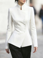 Urban Asymmetric Button-Up Tailored Blazer
