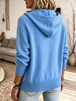 Cozy Ribbed Knit Zip-Up Hoodie