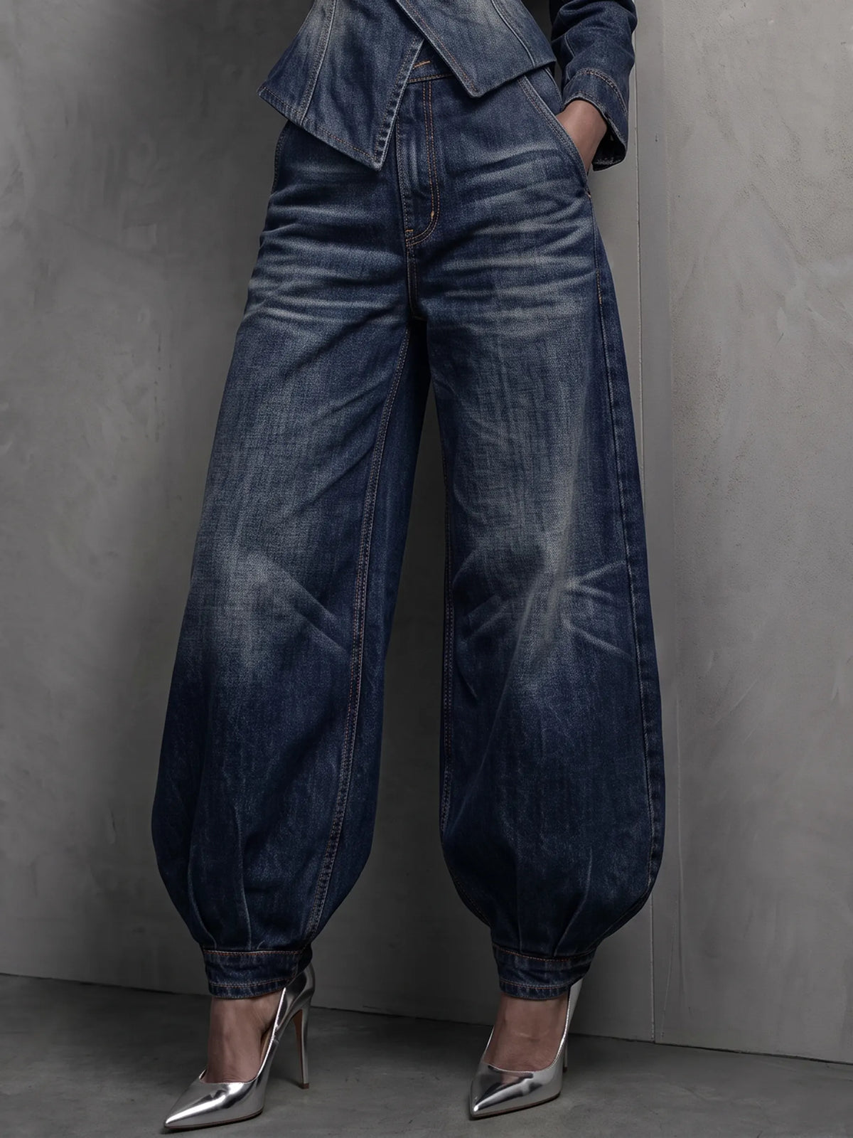 Sophisticated Plaid Cured-Hem Wide-Leg Trousers