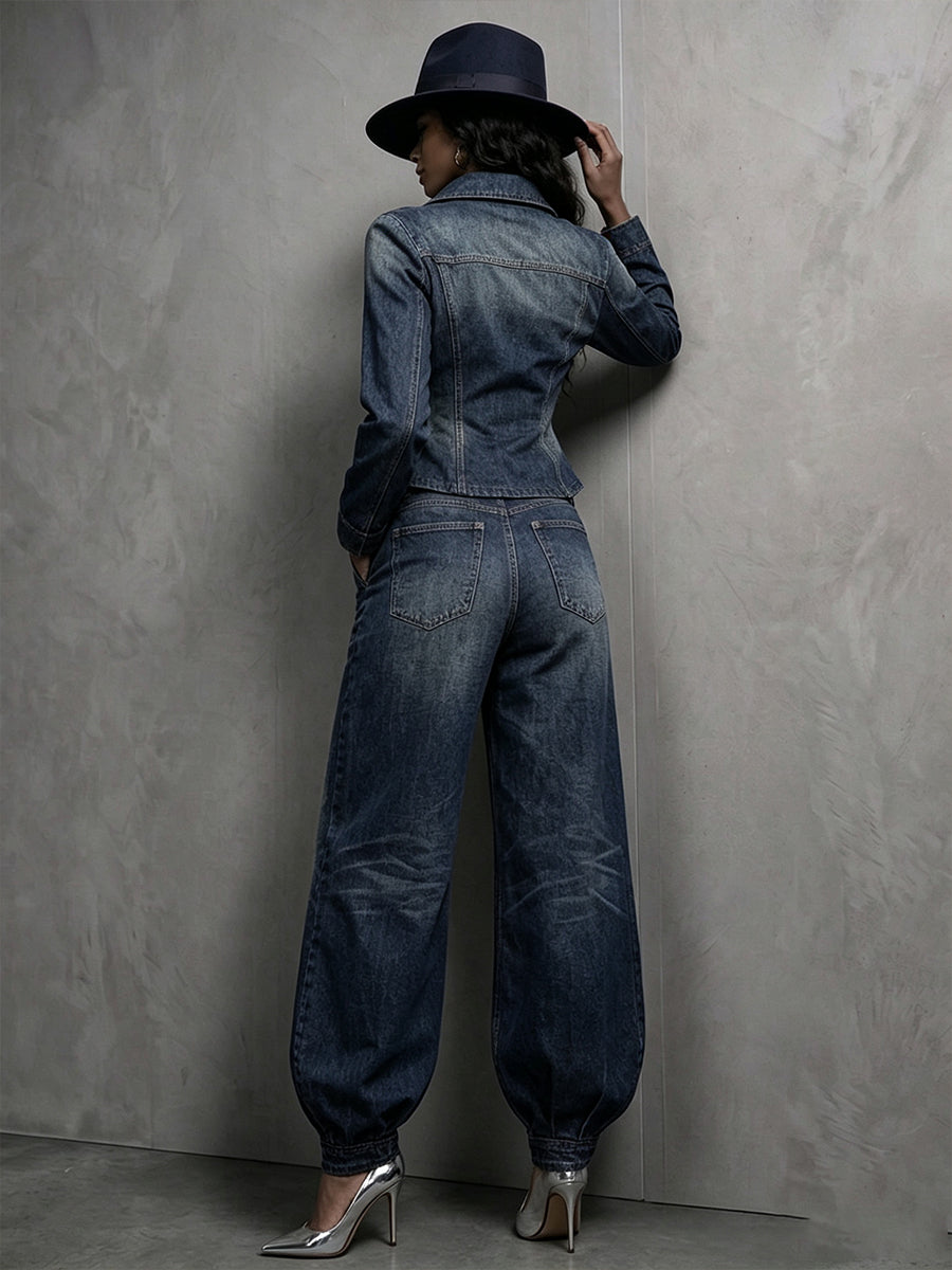 Sophisticated Plaid Cured-Hem Wide-Leg Trousers