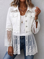Stylish Casual Lace-panel Jacket