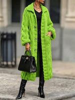 Cozy, Warm, Chunky-knit Cable-knit Long Cardigan