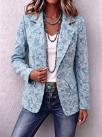 Vintage-style Lily Jacquard Slim-fit Blazer