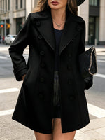 Cozy Classic Double-Breasted Wool-Blend Trench Coat