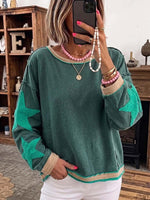 Women's Crew Neck Long Sleeve Casual Loose Sweatshirt Pullover