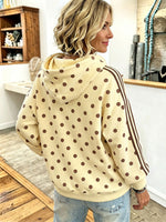 Casual Oversized Polka Dot Hoodie