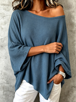 Chic Casual Off-the-shoulder Knit Top