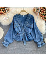 Stylish Studded Denim Jacket