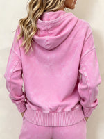 Casual Mineral-Wash Hooded Pullover