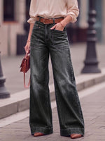Women's High-waisted Casual Loose-fitting Wide-leg Jeans