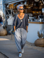 Cozy Casual V-neck Knit Pullover