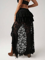 Stylish Lace Ruffle Skirt