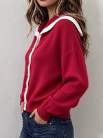 Chic Color-block Knit Cardigan
