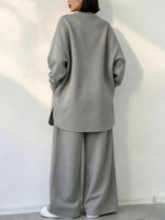 Chic Relaxed Heather Grey Two-Piece Lounge Set