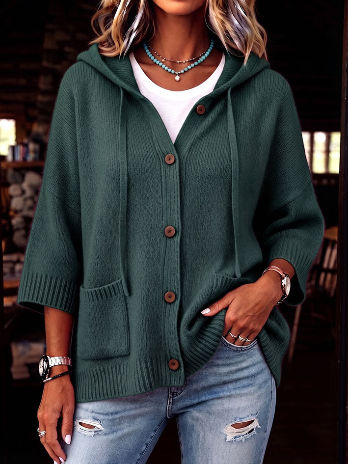 Cozy Chic Hooded Knit Cardigan
