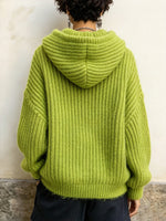 Cozy Chunky-Knit Tasseled Hooded Pullover