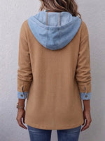 Color-block Abstract Jacquard Knit Cardigan With Diagonal Button Fastening