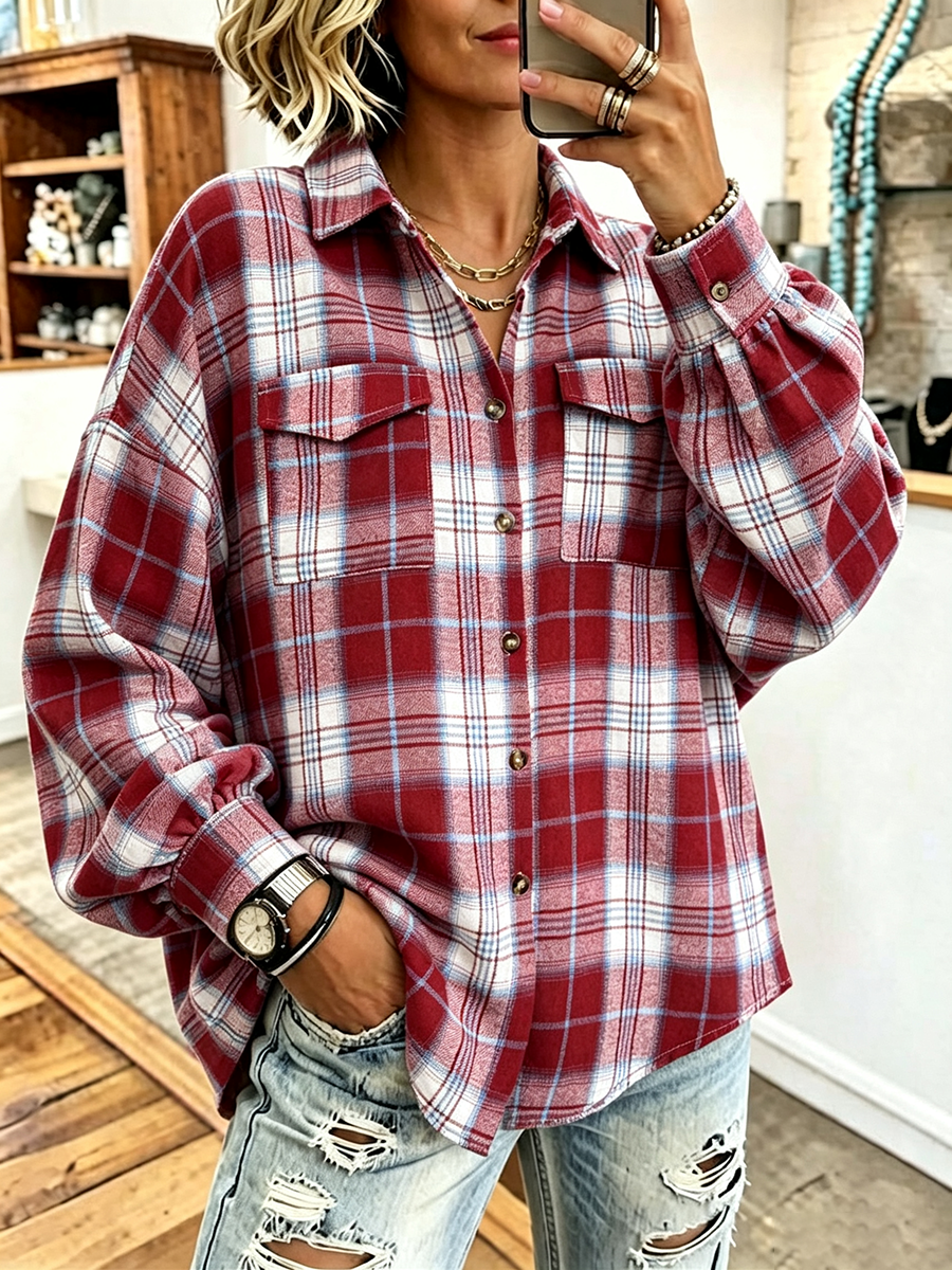 Cozy Oversized Plaid Shirt