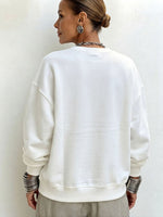 Cozy Blue Striped Shirt-panel Sweatshirt (faux-layered Look)