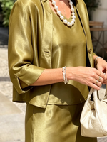 Elegant And Cozy Satin Three-piece Set