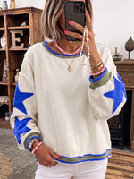 Women's Crew Neck Long Sleeve Casual Loose Sweatshirt Pullover