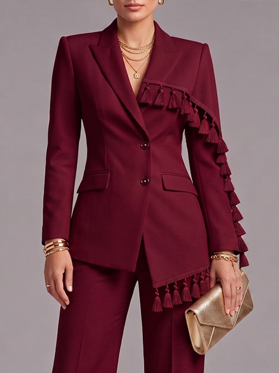 Elegant Burgundy Mid Line Pant