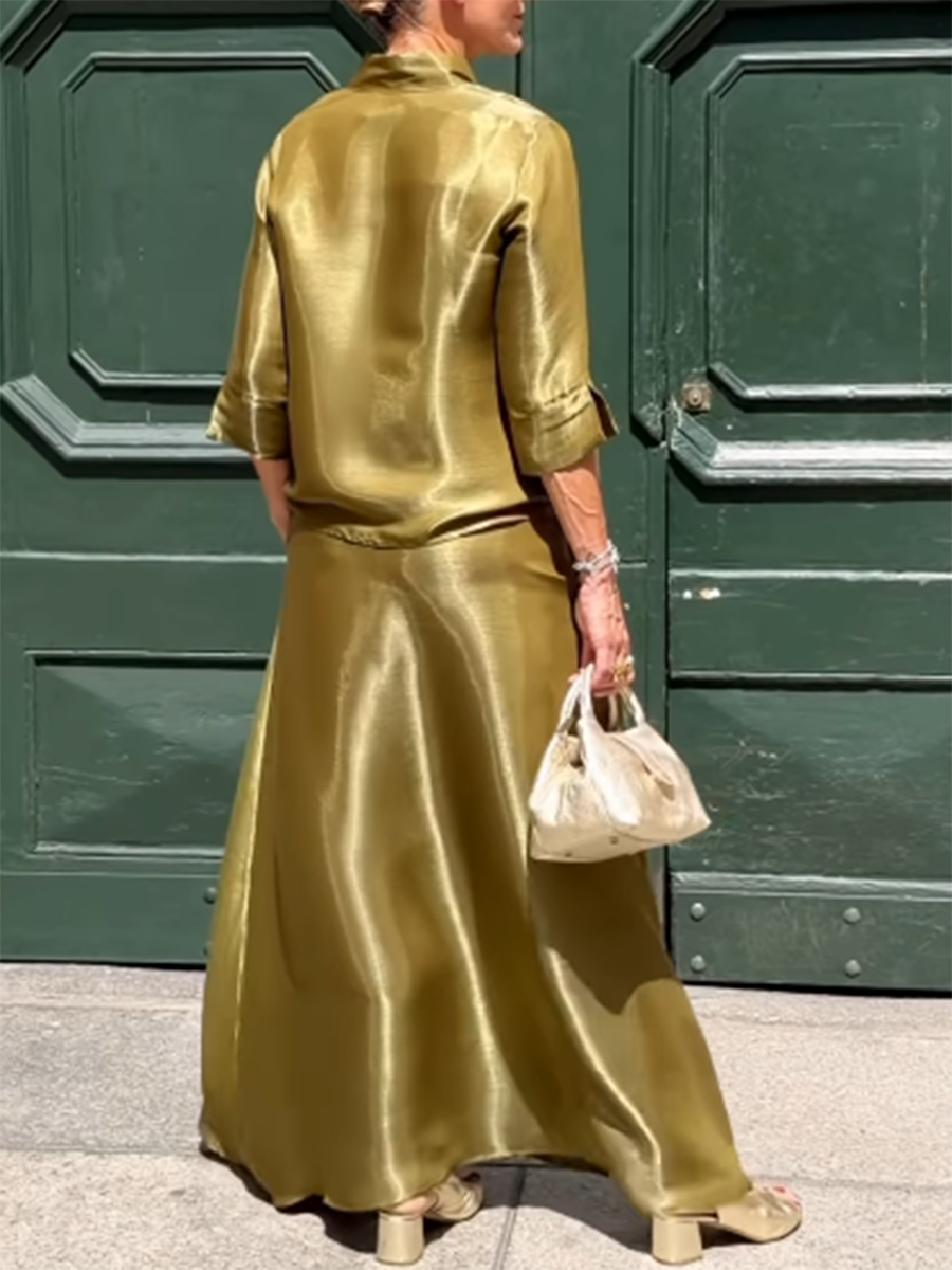 Elegant And Cozy Satin Three-piece Set