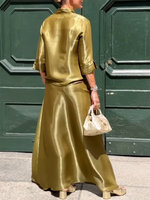 Elegant And Cozy Satin Three-piece Set